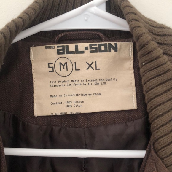 All-son brown tweed jacket - Picture 2 of 4